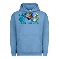 Pigment Pebble Blue peace love winter ado Urban Hoodie - AdoDesignShop