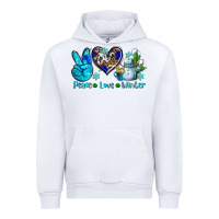 White peace love winter ado Urban Hoodie - AdoDesignShop