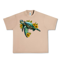 Burro sea turtle with sunflowers Urban Heavy Tee - Artiststas