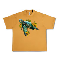 Peanut Butter sea turtle with sunflowers Urban Heavy Tee - Artiststas