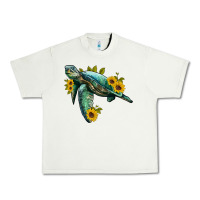 Pistachio sea turtle with sunflowers Urban Heavy Tee - Artiststas