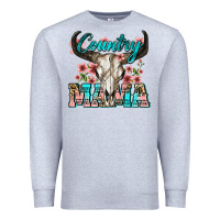 Heather Grey country mama Premium Sweatshirt - Zillion Design Studio