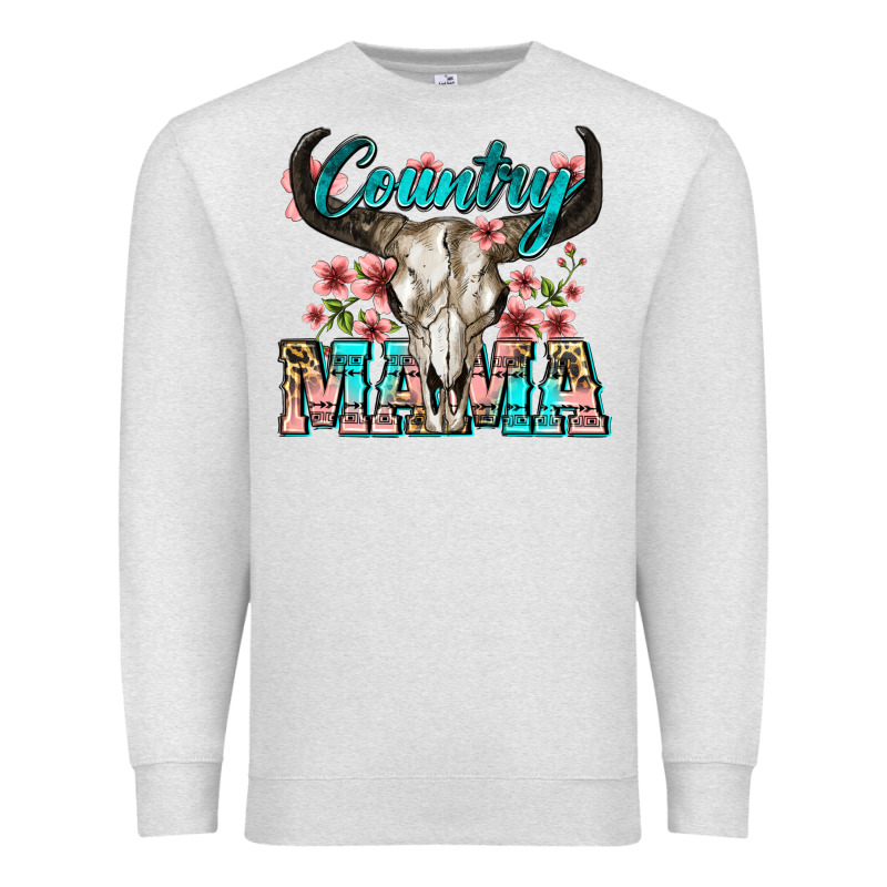 Country Mama Premium Sweatshirt by Zillion Design Studio | Teevron