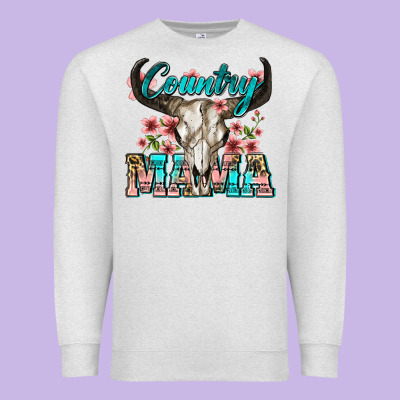 Country Mama Premium Sweatshirt Designed By Zillion Design Studio
