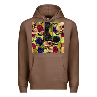 Chestnut halloween witch skull seamless pattern Premium Hoodie - BundleAndBundleShop