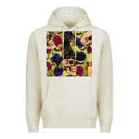 Oatmeal Heather halloween witch skull seamless pattern Premium Hoodie - BundleAndBundleShop