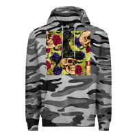 Slate Camo halloween witch skull seamless pattern Premium Hoodie - BundleAndBundleShop
