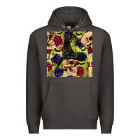 Smoke halloween witch skull seamless pattern Premium Hoodie - BundleAndBundleShop