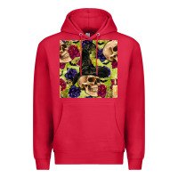 Cardinal halloween witch skull seamless pattern Premium Hoodie - BundleAndBundleShop