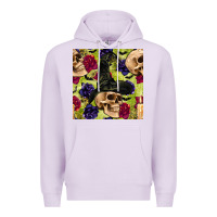Lilac halloween witch skull seamless pattern Premium Hoodie - BundleAndBundleShop