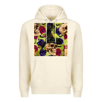 Sandshell halloween witch skull seamless pattern Premium Hoodie - BundleAndBundleShop