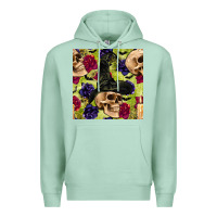 Seafoam halloween witch skull seamless pattern Premium Hoodie - BundleAndBundleShop