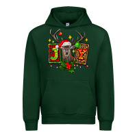 Forest Green joy with reindeer ado Urban Hoodie - AdoDesignShop