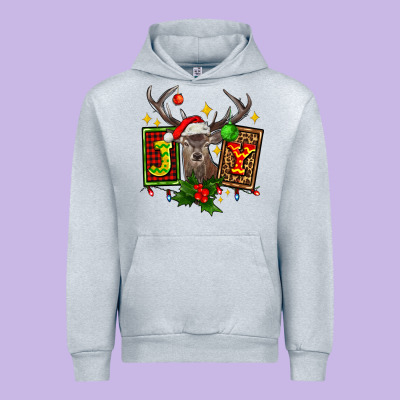 Joy With Reindeer Ado Urban Hoodie Designed By Adodesignshop