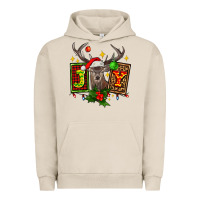 Pigment French Oak joy with reindeer ado Urban Hoodie - AdoDesignShop