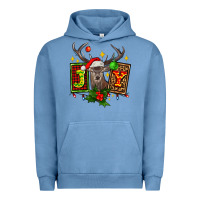 Pigment Pebble Blue joy with reindeer ado Urban Hoodie - AdoDesignShop