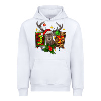 White joy with reindeer ado Urban Hoodie - AdoDesignShop