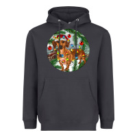 Smoke Dachshund Christmas Tree Heavyweight Hoodie - RanaPortraitStore