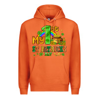 Carrot my first st patricks day with coins and shamrocks Premium Hoodie - AdoDesignShop