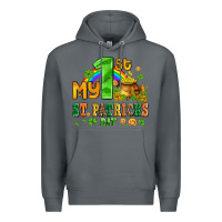 Rock my first st patricks day with coins and shamrocks Premium Hoodie - AdoDesignShop