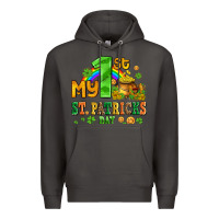 Smoke my first st patricks day with coins and shamrocks Premium Hoodie - AdoDesignShop