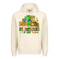 Tofu my first st patricks day with coins and shamrocks Premium Hoodie - AdoDesignShop