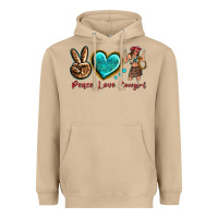 Mushroom peace love cowgirl Heavyweight Hoodie - texasbilliewilder