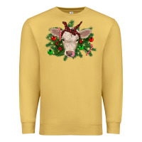 Antique Gold Christmas charolais calf Premium Sweatshirt - RanaPortraitStore
