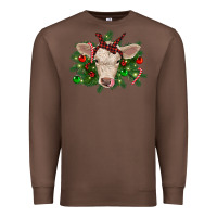Chestnut Christmas charolais calf Premium Sweatshirt - RanaPortraitStore