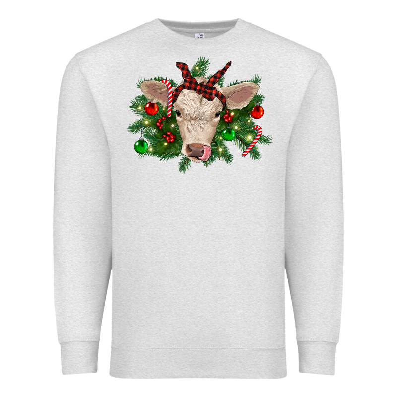 Christmas Charolais Calf Premium Sweatshirt by RanaPortraitStore | Teevron