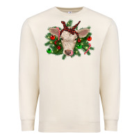 Sandshell Christmas charolais calf Premium Sweatshirt - RanaPortraitStore