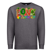Charcoal Heather love summer with watermelon tbw Premium Sweatshirt - texasbilliewilder