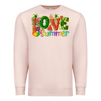 Pale Pink love summer with watermelon tbw Premium Sweatshirt - texasbilliewilder