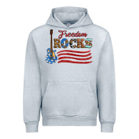 Heather Grey freedom rocks with guitar Urban Hoodie - Artiststas