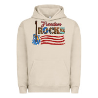 Pigment French Oak freedom rocks with guitar Urban Hoodie - Artiststas