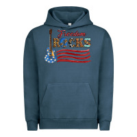 Pigment Midnight Navy freedom rocks with guitar Urban Hoodie - Artiststas