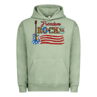 Pigment Oil Green freedom rocks with guitar Urban Hoodie - Artiststas
