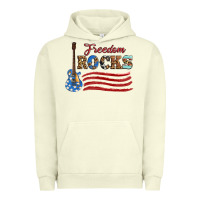 Pigment Pistachio freedom rocks with guitar Urban Hoodie - Artiststas