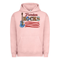Pigment Salmon freedom rocks with guitar Urban Hoodie - Artiststas