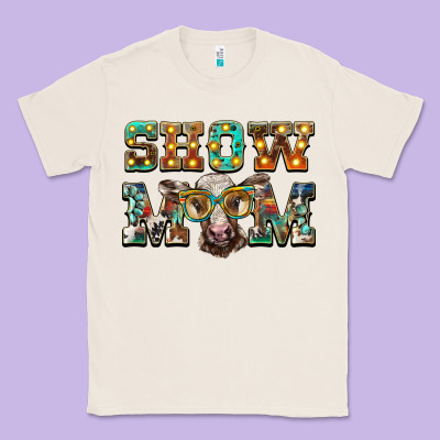 Show Mom Brown Calf Eye Glasses Classic Tee Designed By Barkaloodesign
