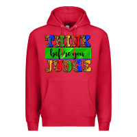 Cardinal think before you judge Premium Hoodie - AdoDesignShop