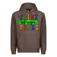 Coffee think before you judge Premium Hoodie - AdoDesignShop