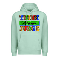 Seafoam think before you judge Premium Hoodie - AdoDesignShop