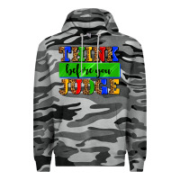 Slate Camo think before you judge Premium Hoodie - AdoDesignShop