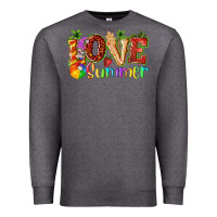 Charcoal Heather love summer with strawberry Premium Sweatshirt - texasbilliewilder