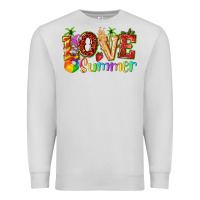 Dove Grey love summer with strawberry Premium Sweatshirt - texasbilliewilder