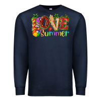 Navy love summer with strawberry Premium Sweatshirt - texasbilliewilder