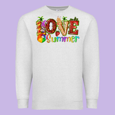 Love Summer With Strawberry Premium Sweatshirt Designed By Texasbilliewilder