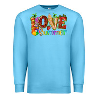 Ocean Blue love summer with strawberry Premium Sweatshirt - texasbilliewilder