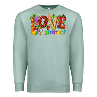 Seafoam love summer with strawberry Premium Sweatshirt - texasbilliewilder